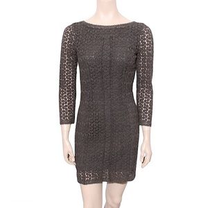 DVF Diane Von Furstenberg Caritan Long Sleeve Lace Mini Dress 6 Formal Evening
